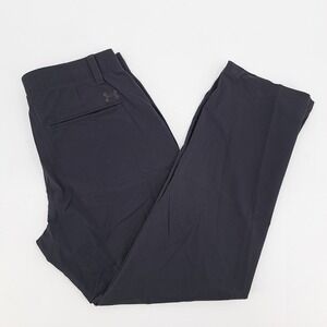Under Armour Men's 34x32 Golf Pants Black UA Tech Chino Straight Fit Performance